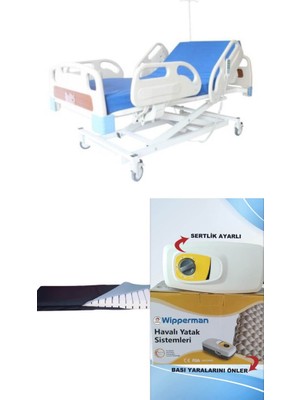 3 Motorlu Full Abs Hasta Karyolası + Lazer Kesim Yatak + Baklava Tipi Havalı Yatak Takım