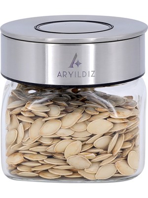 Aryıldız Timeless 400 ml Cam Kavanoz Şık Tasarım ve Metal Kapak ile Yiyeceklerinizi Korur