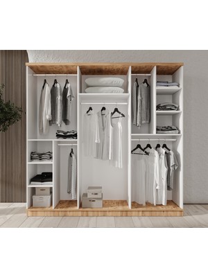 GuneyStore Rosa 6 Kapaklı Gardırop Mdf Yatak Odası Takımı