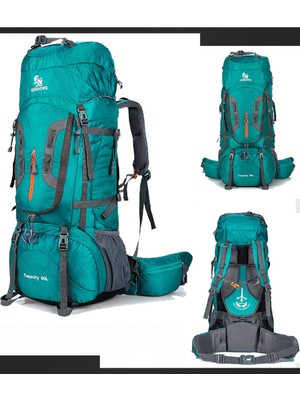 Raikou Ultra Dayanıklı Su Geçirmez Trekking Çantası – Ergonomik Tasarım, 80L Kapasite-Yeşil