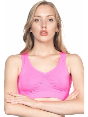 BYR Byrbrf Neon Fuşya 4001 Soft Sporcu Büstiyer Byrnew