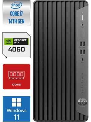 Elite Tower 800 G9 I7-14700 64GB Ddr5 2tb SSD 8GB/RTX4060 Windows 11 Pro Masaüstü Bilgisayar HP999Z5ET10