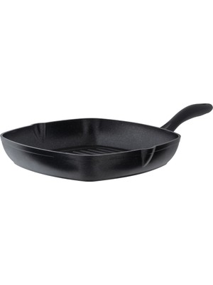 Madame Coco Titanium Professional 28 cm Siyah Izgara Tava Titanyum Kaplama ile Kolay Temizlik Sağlar