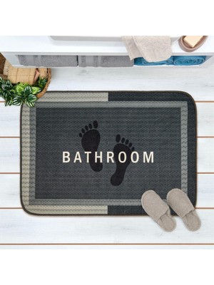 Evidea Soft Bathroom Dikdörtgen Sihirli Banyo Paspası - Antrasit - 50X70 cm