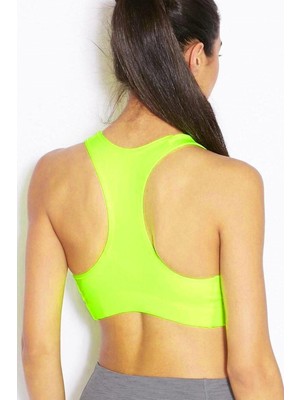 Nike Dri Fit Victory Compression Bra Kadın Bustiyer Sporcu Sütyeni Neon Sarı