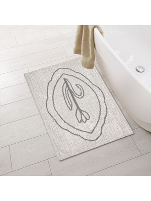 Evidea Soft Tulip Banyo Paspası - Ekru - 50X80 cm