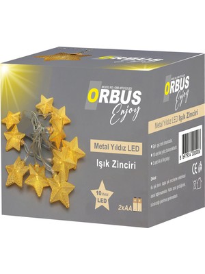 Orbus Metal Yıldız LED Şerit Işık Zinciri 1.55 Metre