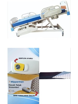 4 Motorlu Full Abs Hasta Karyolası + Lazer Kesim Yatak + Baklava Tipi Havalı Yatak Takım