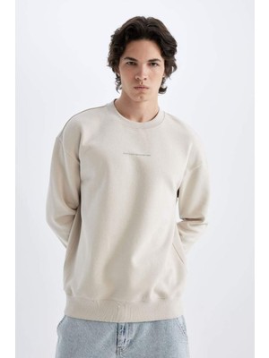Defacto Erkek Sweat Shirt X8282AZ Stone