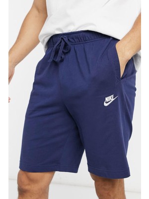 Nike Lacivert Unisex Pamuklu İnce Yazlık Şort, Yumuşak ve Rahat Cinsiyet: Erkek, Günlük Kullanım