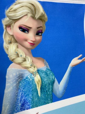 Frozen Elsa Desenli Dijital Baskılı Dekoratif Kırlent Kılıfı ve Yastık