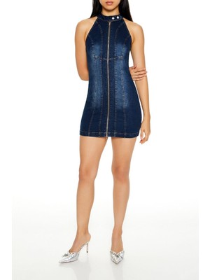 F21 Denim Mini Elbise