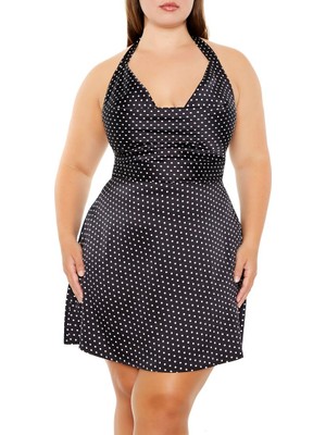 F21 Plus Size Halter Yaka Elbise