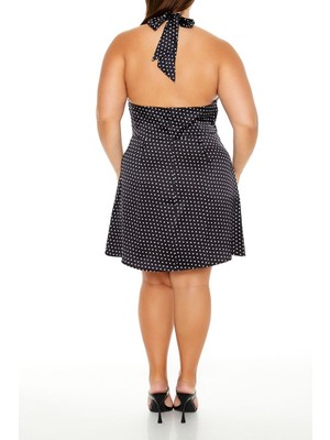 F21 Plus Size Halter Yaka Elbise