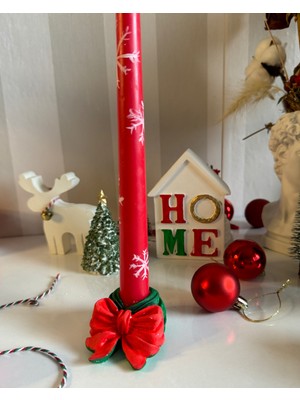 Yeyu Candles Snowflake Candlestick Kartaneli Şamdan Mum ve Mumluk 2'li