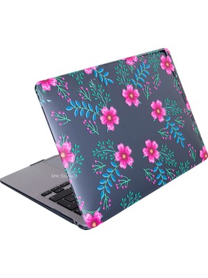 SyncCase Huawei Kılıf Matebook D14 Kılıf (2019-2020-2021-2022 Yılı) ile Uyumlu Kristal Kılıf Flower01NL