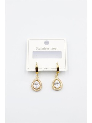 Royaleks Damla Taşlı Küpe - Altın