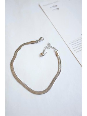 Royaleks Çelik Italyan Zincir Bileklik - Gümüş