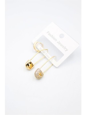 Royaleks 3'lü Filkete Küpe - Altın