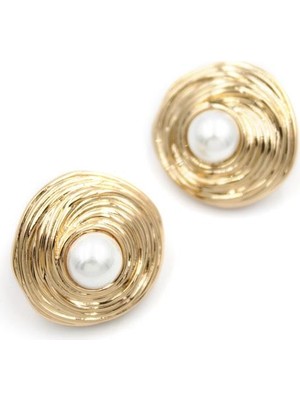 Royaleks Incili Küpe - Altın