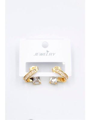 Royaleks Taşlı Küpe - Altın