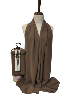 Şifon Şal & Saat Kombin Özel Tasarım