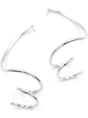 Royaleks Kıvrımlı Küpe - Gümüş