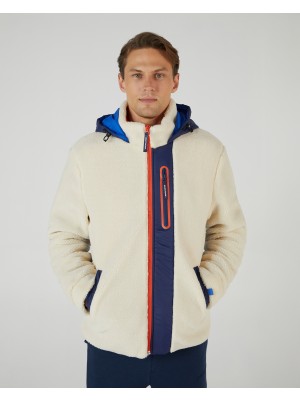 Skechers M Outdoor Fleece Full Zip Sherpa Erkek Offwhite Mont S242039-102