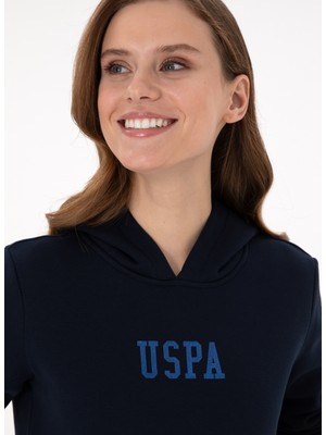 U.S. Polo Assn. Kapüşon Yaka Lacivert Kadın Sweatshirt GIZMO-SK024