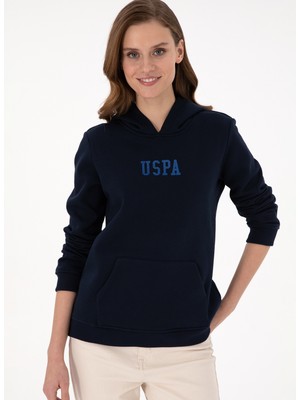 U.S. Polo Assn. Kapüşon Yaka Lacivert Kadın Sweatshirt GIZMO-SK024