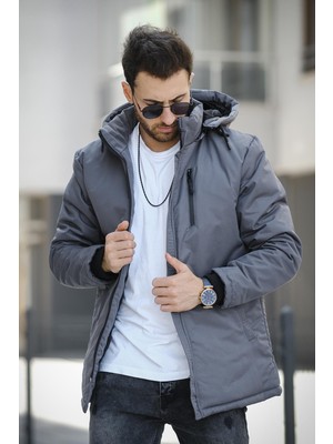 Rabze Kürklü Suya Dayanıklı Kapüşonlu Kaban