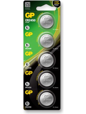 GP CR2450 3 Volt Lityum 5'li Pil