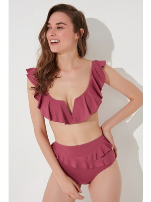 Penti Gül Kurusu Jolene Deep Frill Bikini Üstü