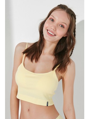 Penti Açık Sarı BU4U Removable Padded Crop Atlet