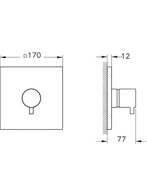 Artema Root Square A43388 Ankastre 3 Yollu Yönlendirici, Krom