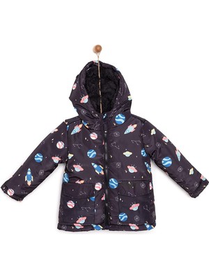 HelloBaby HelloBaby Metraj Baskılı Mont Erkek Bebek