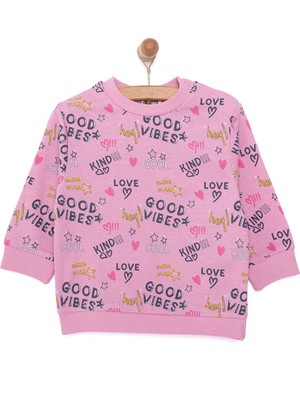 HelloBaby Basic Az Şardonlu Aslan Desenli Sweatshirt Kız Bebek