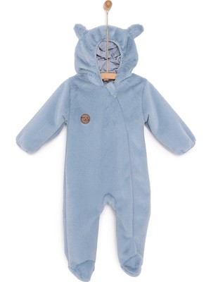 HelloBaby Yenidoğan Peluş Patikli Tulum Erkek Bebek