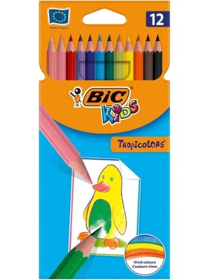 Bic Kids Tropicolor 12 Renk Kuru Boya Kalemi