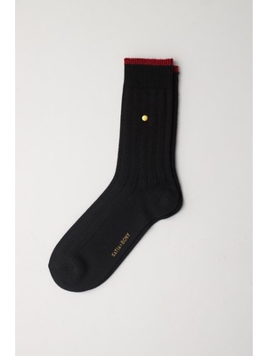 Katia & Bony Erkek Zımbalı Ekose Soket Çorap Siyah-Bordo