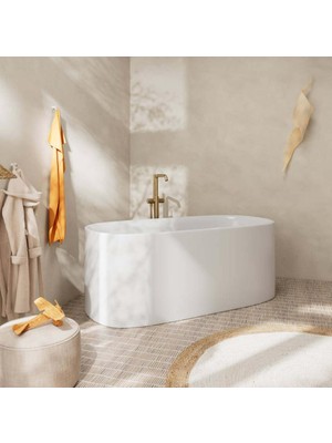 Hansgrohe Tecturis S Tek Kollu Küvet Bataryası Mat Bronz 73440140