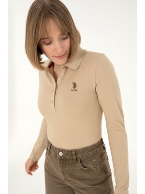 U.S. Polo Assn. Kadın Kum Basic Sweatshirt 50297906-VR085