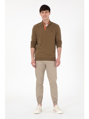 U.S. Polo Assn. Erkek Açık Haki Pantolon (Kanvas-Chino) 50291174-VR183