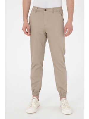 U.S. Polo Assn. Erkek Açık Haki Pantolon (Kanvas-Chino) 50291174-VR183