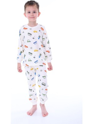 Zuzunga Renkli Araba Desenli Erkek Pijama Takımı