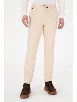 U.S. Polo Assn. Erkek Krem Pantolon (Kanvas-Chino) 50291171-VR071