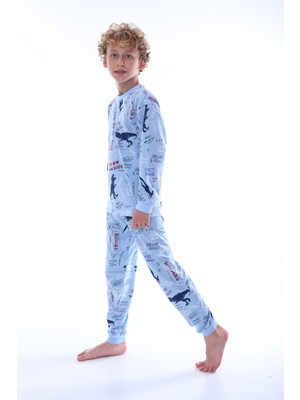 Dinazor Baskılı Erkek Çocuk Pijama Takımı