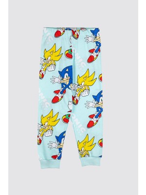 Zuzunga The Hedgehog Super Sonic Desenli %100 Pamuk Çocuk Pijama Takımı