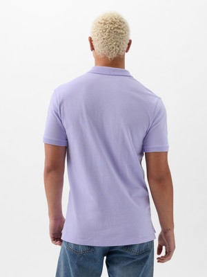 Gap Erkek Lila  Logo Piqué Polo Yaka T-Shirt