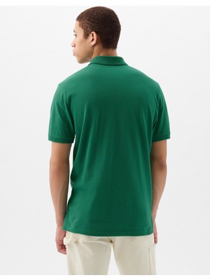 Gap Erkek Yeşil  Logo Piqué Polo Yaka T-Shirt